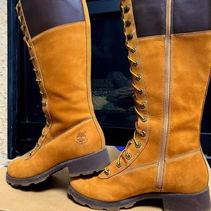 Timberland Premium women Boots -14 inches with Lace and Zipper.